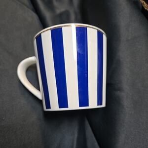 Grace Tea Ware BLUE & White Stripe Coffee Cup / Mug